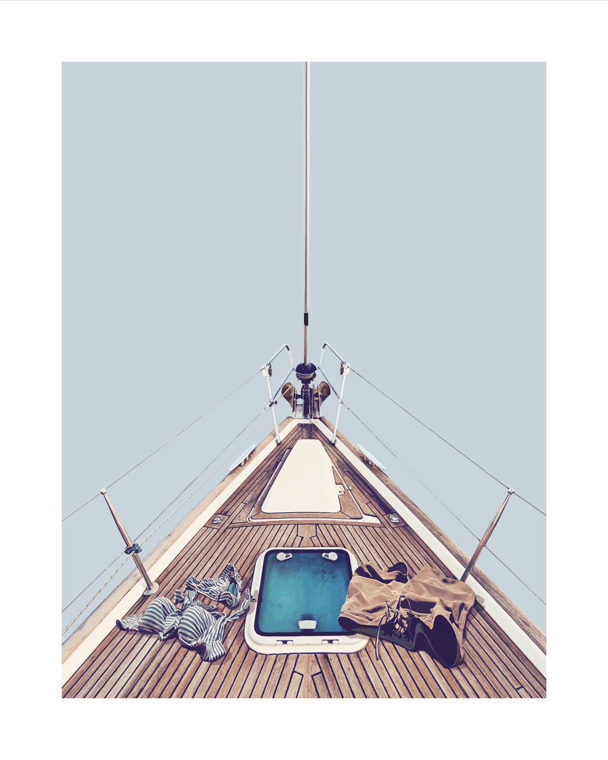Skinny-dip Sailing Art Print by ManMade Art – ManMade Art Inc.