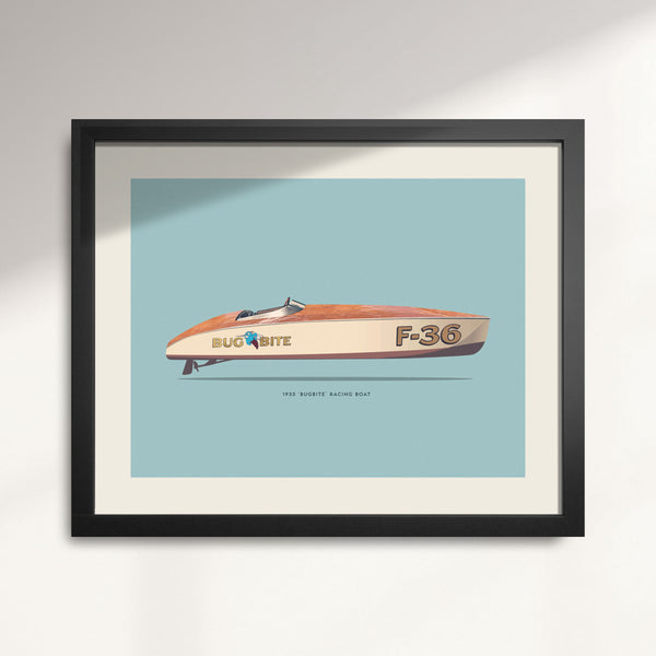 1935 Vintage 'Bugbite' Racing Boat
