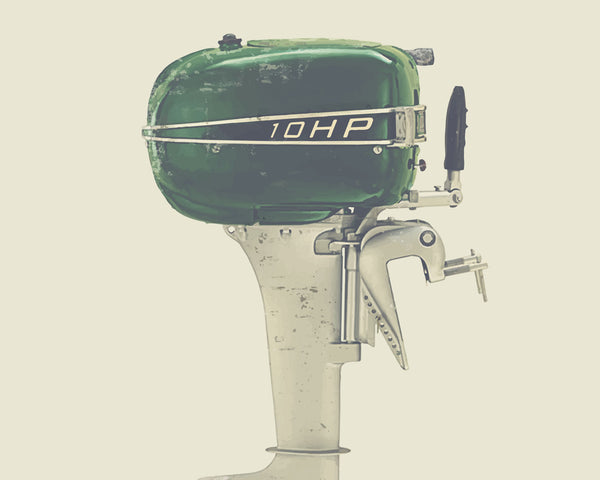 1947 Mercury Lightning 10HP Vintage Outboard Motor wall art