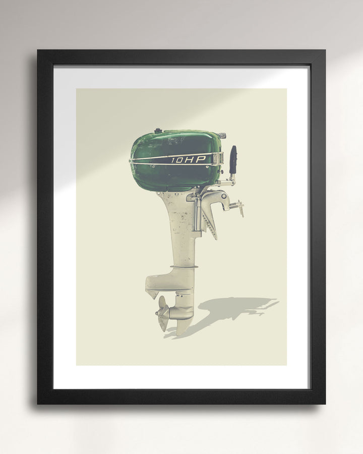 1947 Mercury Lightning 10HP Vintage Outboard Motor wall art
