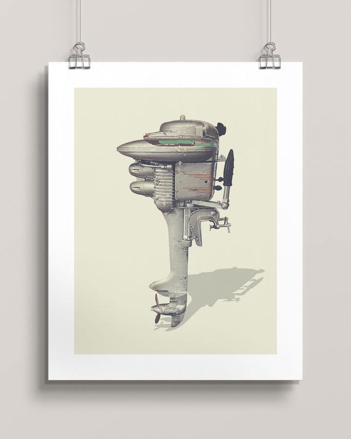 1947 Mercury KD4S 6hp Vintage Outboard Motor wall art