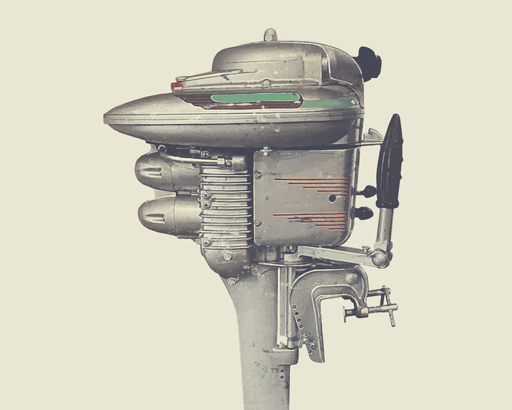 1947 Mercury KD4S 6hp Vintage Outboard Motor wall art