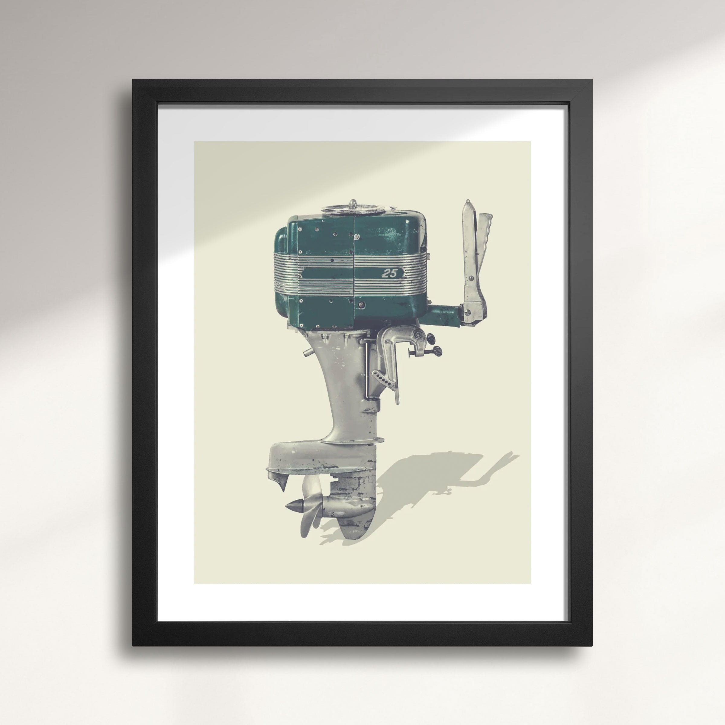 1953 Mercury Mark 25hp Vintage Outboard Motor Art Print by ManMade Art ...