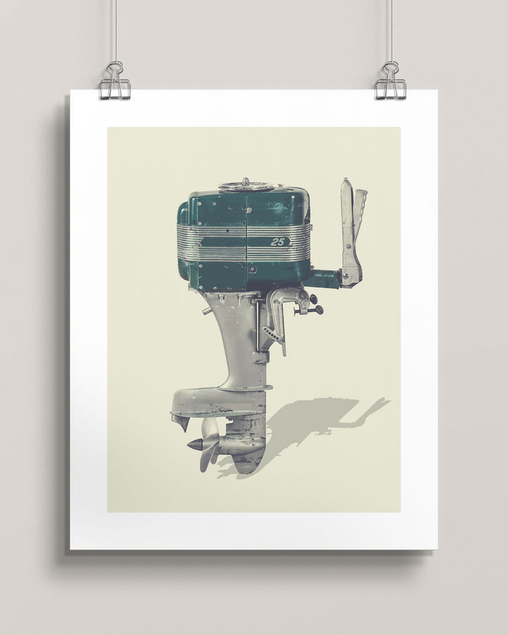 1953 Mercury Mark 25hp Vintage Outboard Motor wall art