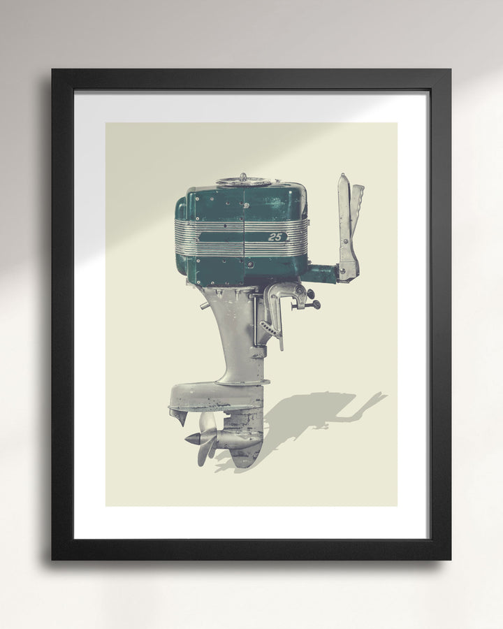 1953 Mercury Mark 25hp Vintage Outboard Motor wall art