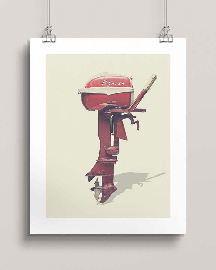 1956 Johnson 5.5HP Vintage Outboard Motor wall art