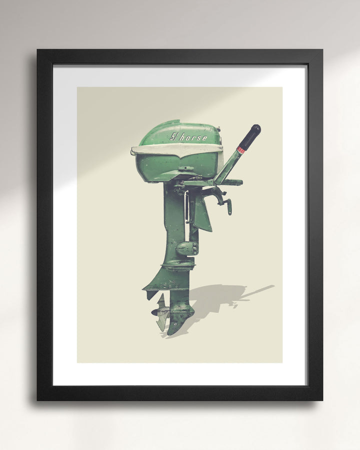 1956 Johnson 5.5HP Vintage Outboard Motor wall art