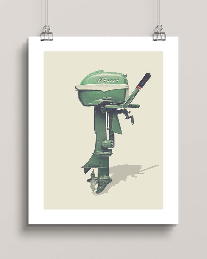 1956 Johnson 5.5HP Vintage Outboard Motor wall art