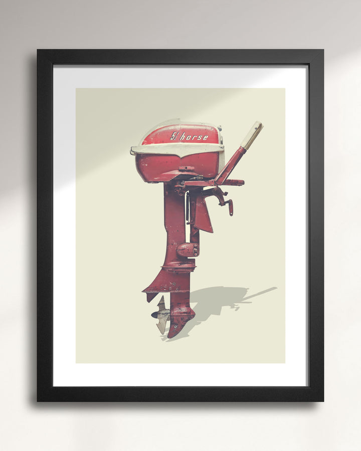 1956 Johnson 5.5HP Vintage Outboard Motor wall art