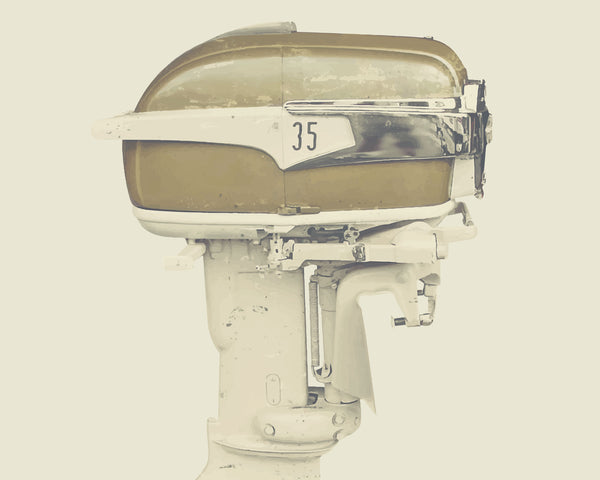 1957 Johnson Javelin 35HP Vintage Outboard Motor wall art