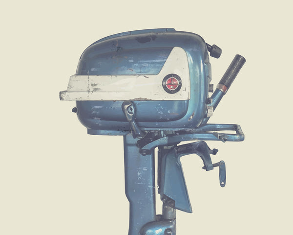 1957 5.5HP Evinrude Fisherman Vintage Outboard Motor wall art