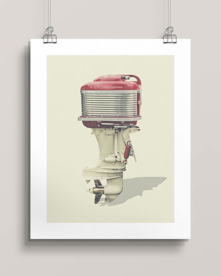 1958 Mercury MK58 Vintage 50HP Outboard Motor wall art