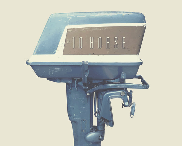 1959 Evinrude 10HP Vintage Outboard Motor wall art