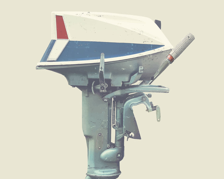 1962 10HP Evinrude Sportwin Vintage Outboard Motor wall art