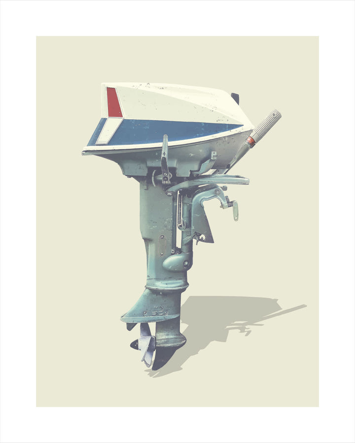1962 10HP Evinrude Sportwin Vintage Outboard Motor wall art