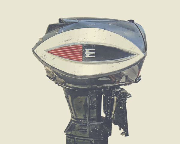 1962 Evinrude Starflite Vintage 80HP Outboard Motor wall art
