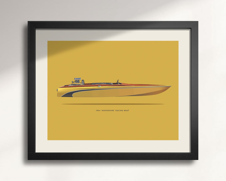 1964 Dean Moon Vintage 'Moonshine' Racing Boat wall art