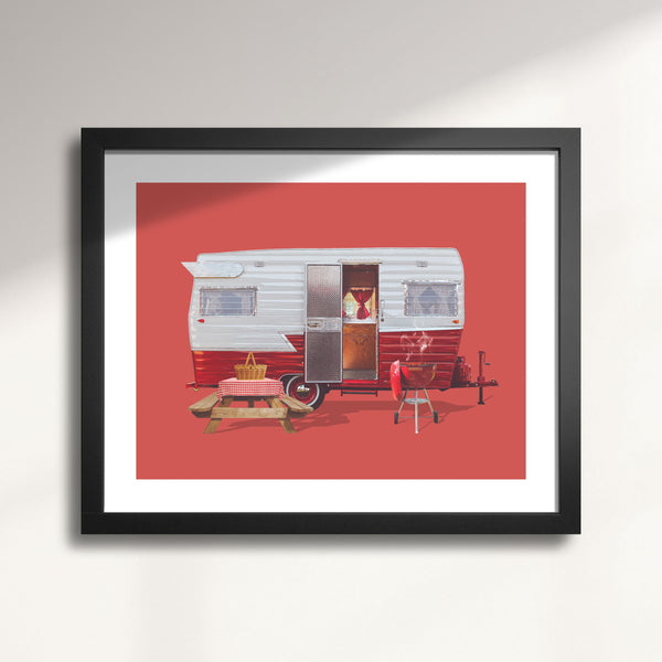 1965 Shasta Airflyte Camping Trailer wall art print
