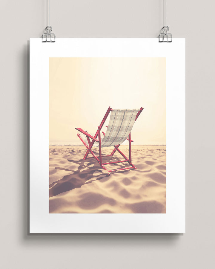 Afternoon Escape—Antique Beach Chair Wall Art