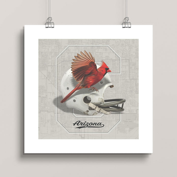 Arizona Cardinals Vintage Football wall art print