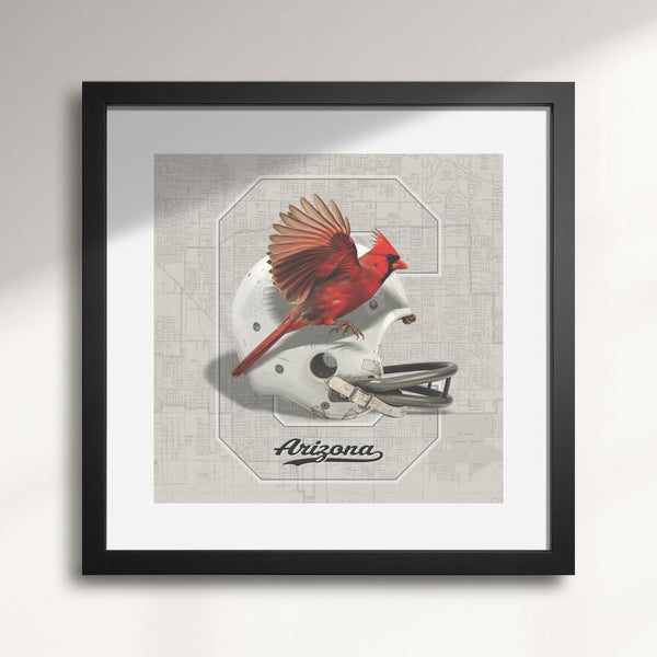 Arizona Cardinals Vintage Football wall art print