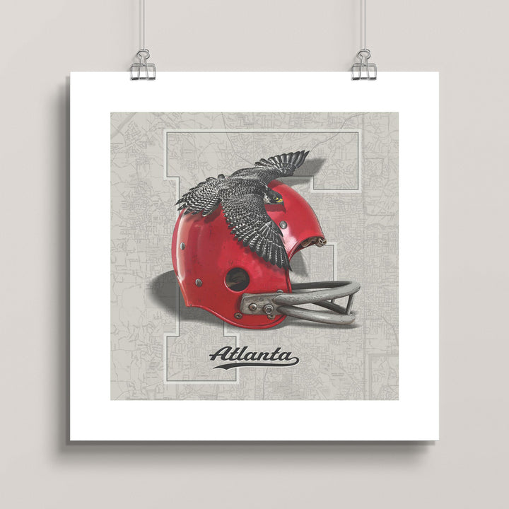 Atlanta Falcons Vintage Football wall art print