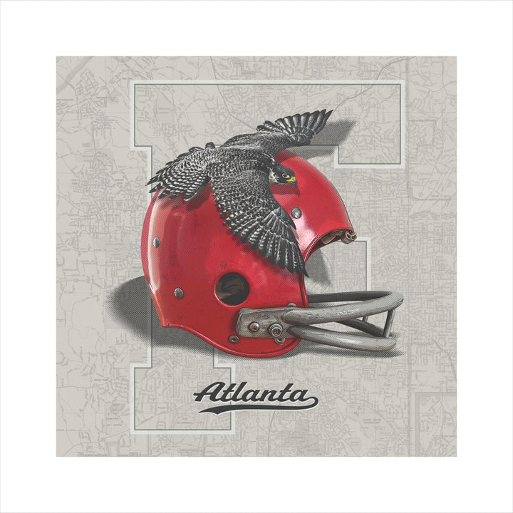 Atlanta Falcons Vintage Football wall art print
