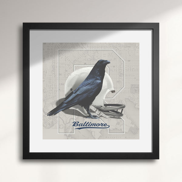 Baltimore Ravens Vintage Football wall art print