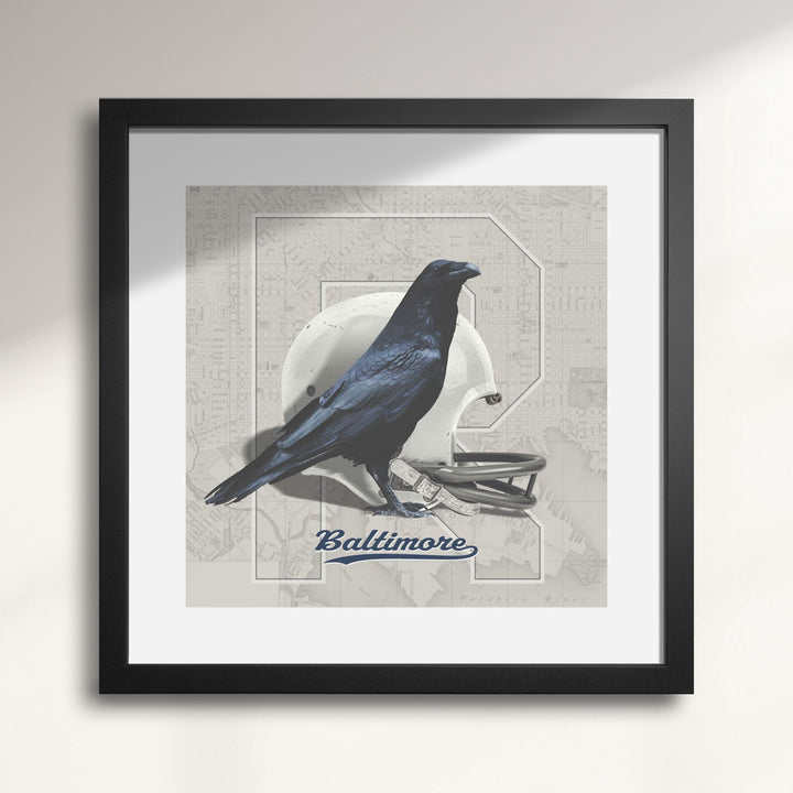 Baltimore Ravens Vintage Football wall art print