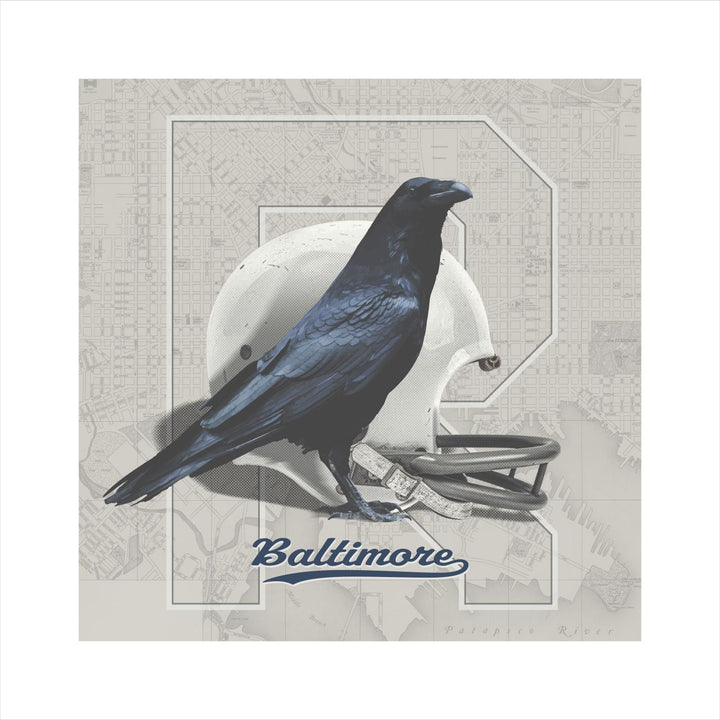 Baltimore Ravens Vintage Football wall art print