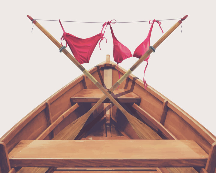 Teenie-weenie Rowboat Bikini wall art