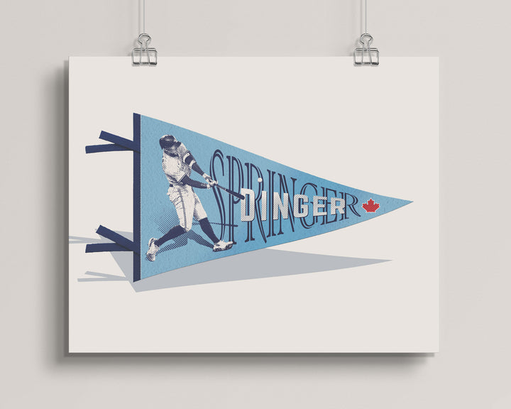 Toronto Blue Jays—George Stringer 'Dinger' Pennant wall art print
