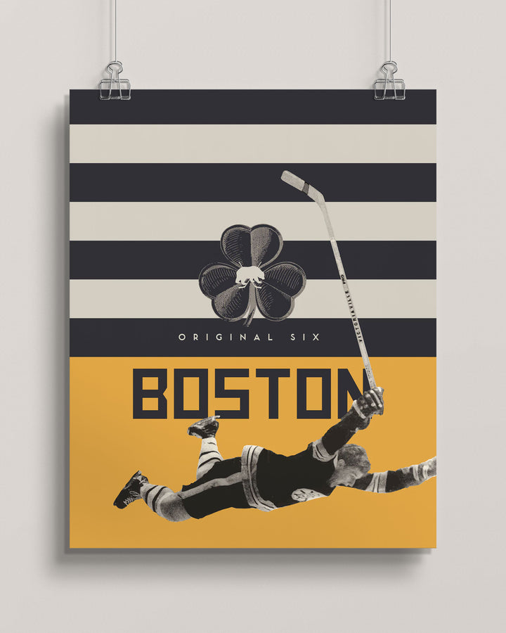 Boston Bruins Original Six Hockey wall art