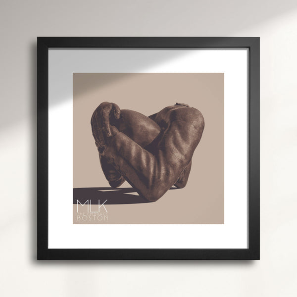 Framed art print of the Martin Luther King Jr.—The Embrace sculpture at Boston Common 
