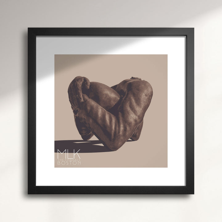 Framed art print of the Martin Luther King Jr.—The Embrace sculpture at Boston Common 
