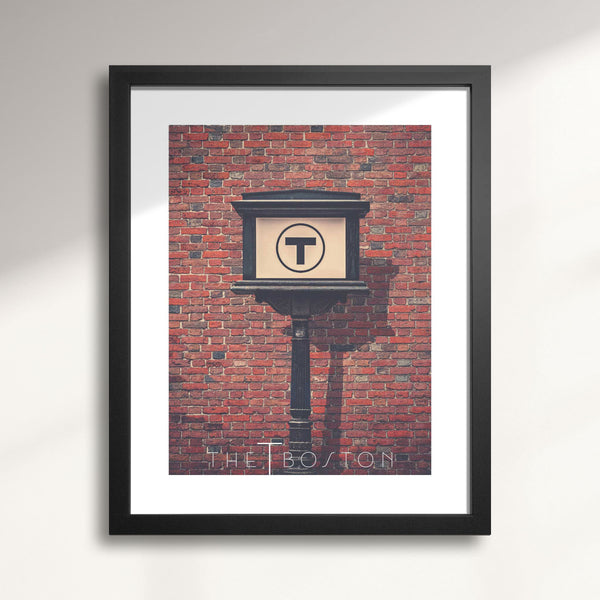 The 'T' Boston framed art print