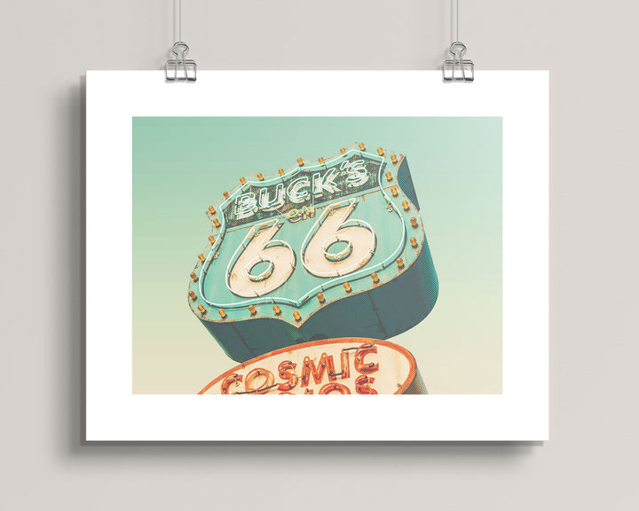 Buck’s Motel on Route 66 art print