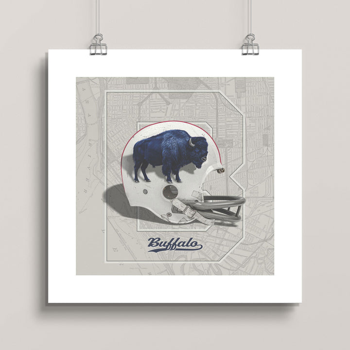 Buffalo Bills Vintage Football wall art print
