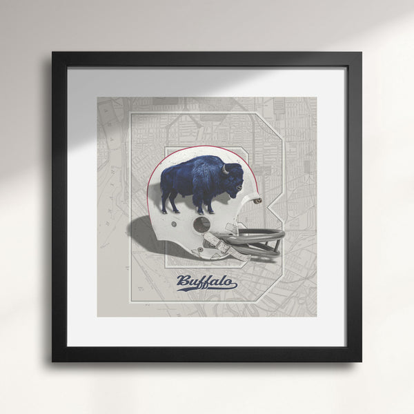 Buffalo Bills Vintage Football wall art print