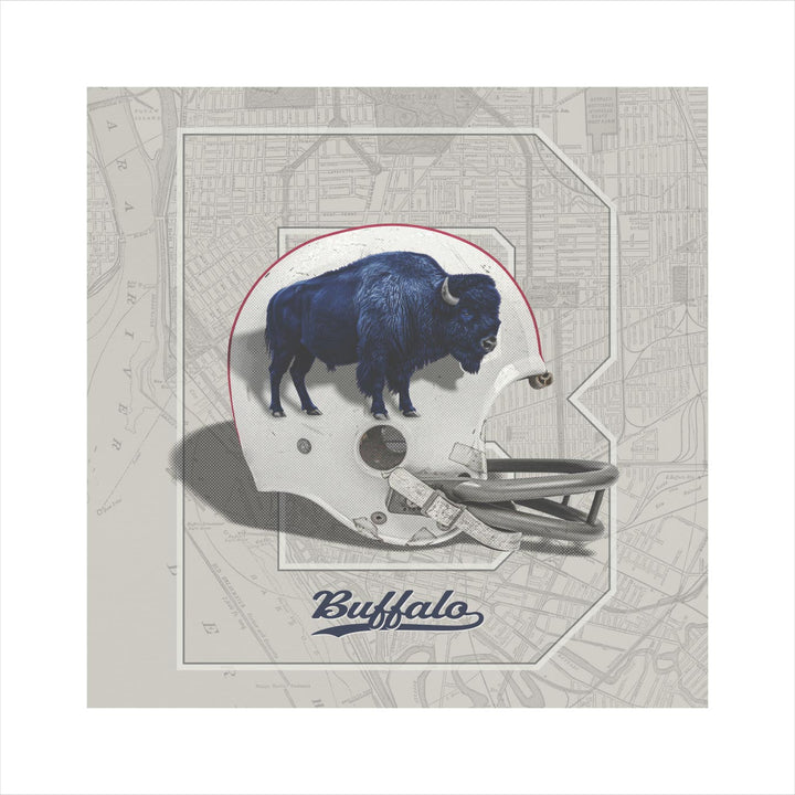 Buffalo Bills Vintage Football wall art print
