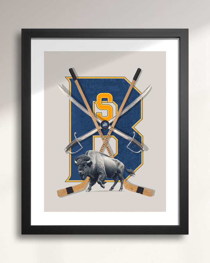 Buffalo Sabres Vintage Hockey wall art