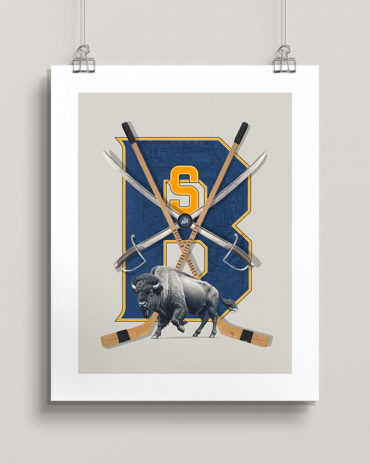 Buffalo Sabres Vintage Hockey wall art