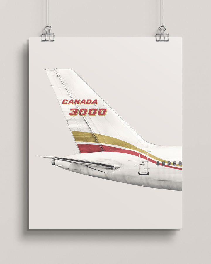 Canada 3000 Boeing 757 Tail Livery wall art print