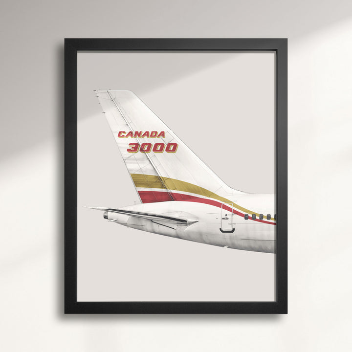 Canada 3000 Boeing 757 Tail Livery wall art print