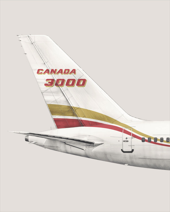 Canada 3000 Boeing 757 Tail Livery wall art print
