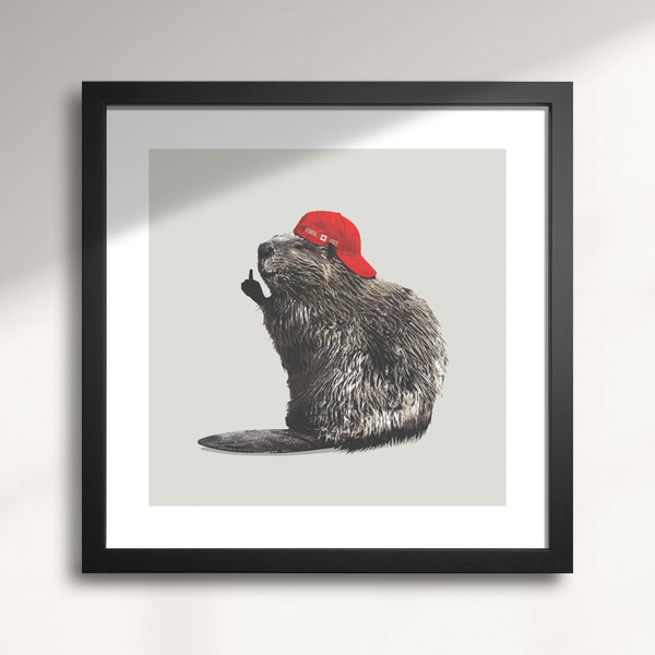Canadian Beaver-Middle Finger Salute wall art