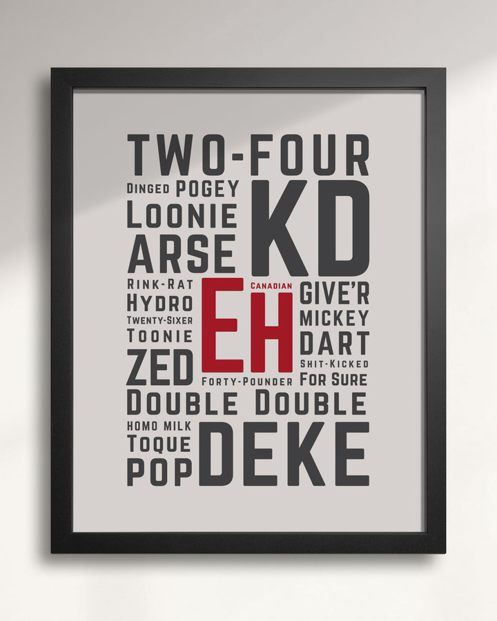 Quirky Canadianisms: Things Canadians Say wall art