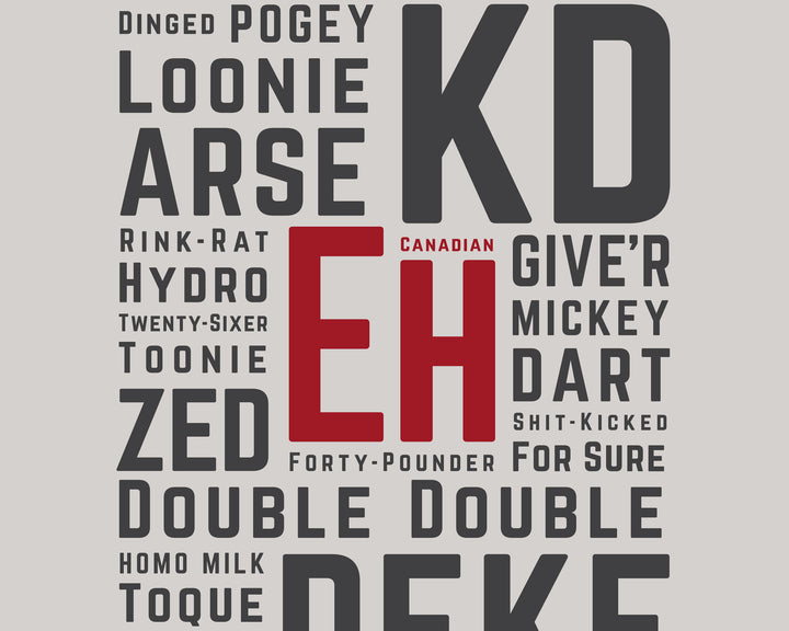 Quirky Canadianisms: Things Canadians Say wall art