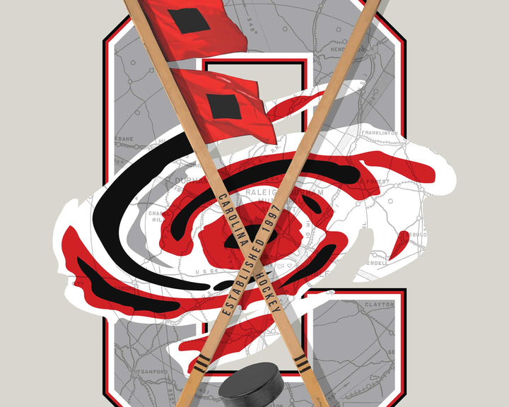 Carolina Hurricanes Vintage Hockey wall art