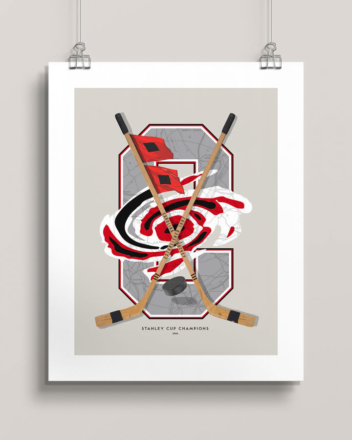 Carolina Hurricanes Vintage Hockey wall art